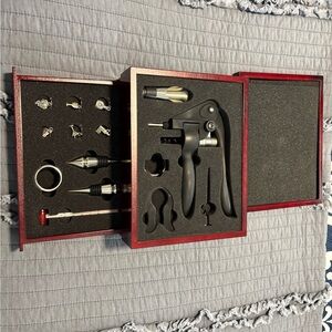 Vigna Wine Opener Set with Accessories in Red Box